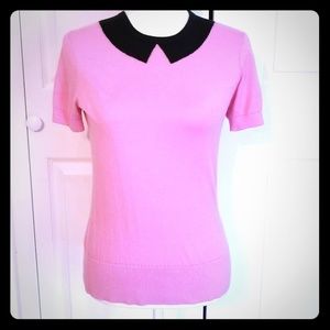 Kate Spade blush sweater with faux collar